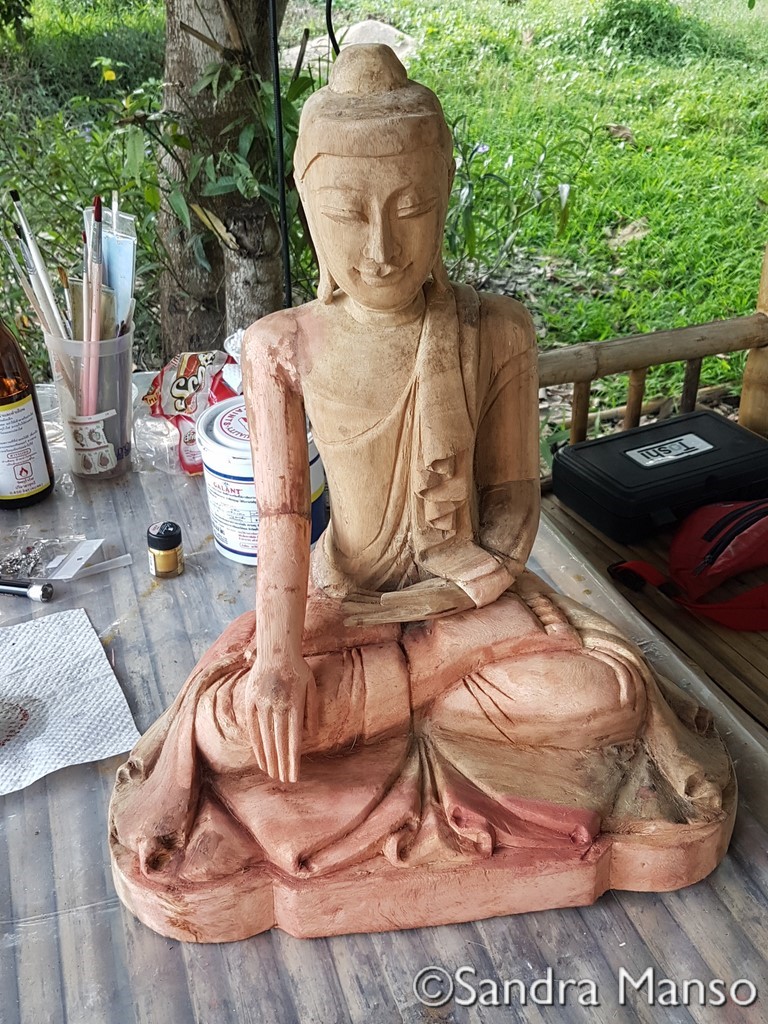 thaïlande bouddha peinture paillette