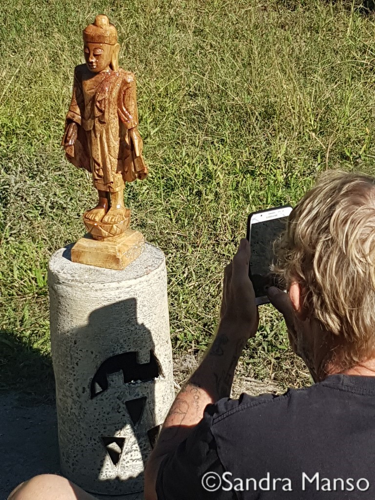 thaïlande bouddha peinture paillette