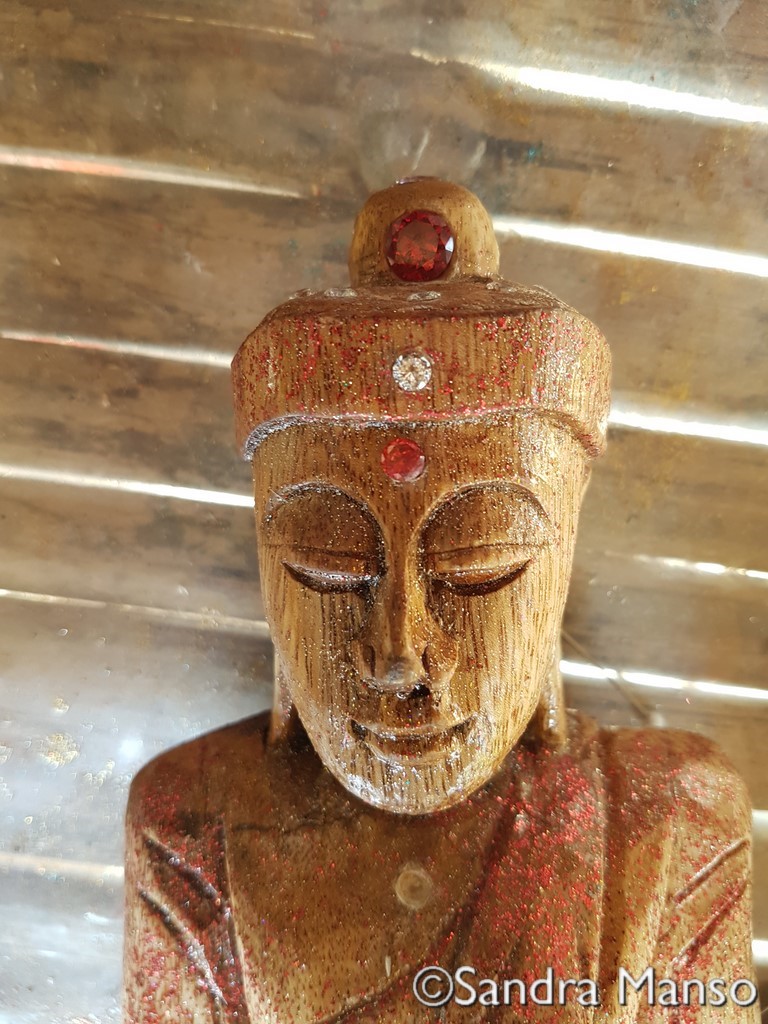 thaïlande bois bouddha sertissage diamant