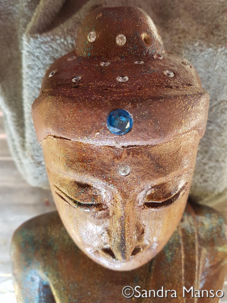 thaïlande bois bouddha sertissage diamant